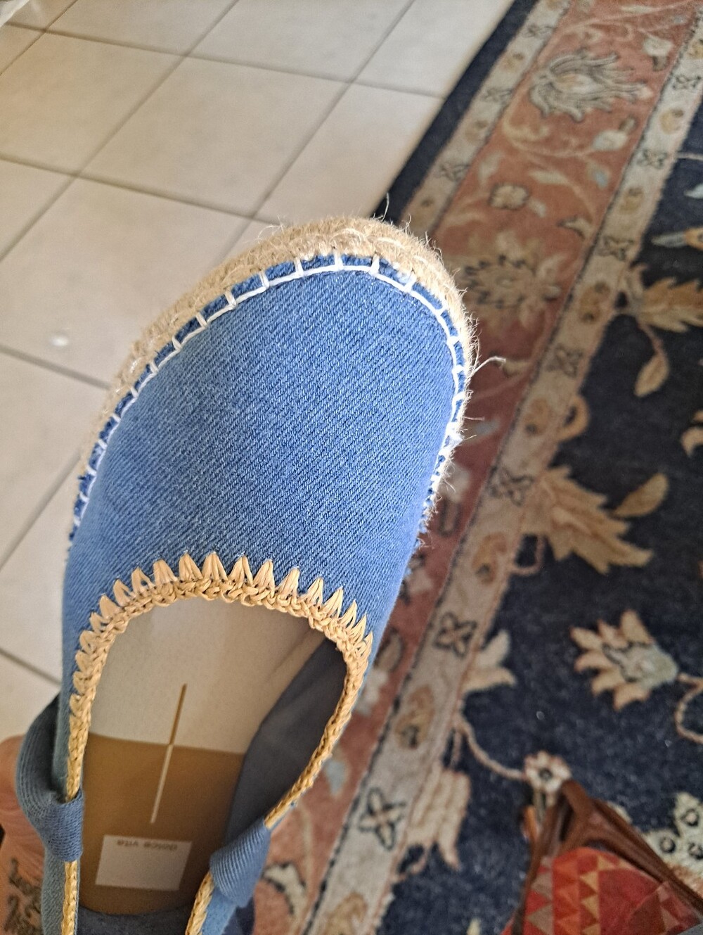 Dolce Vita Denim Blue Espadrille Ankle-Tie Shoes - Picture 8 of 10